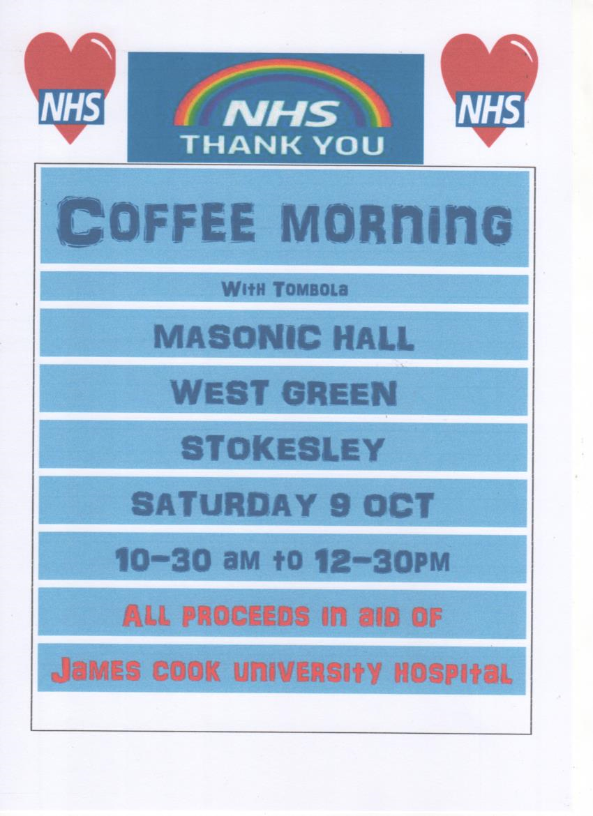 Lodge Coffee Morning held on Saturday 9th October 2021